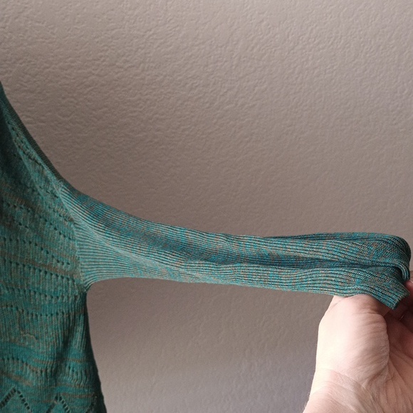 Sparrow X Anthropologie Light Cardigan In Green And Brown - Picture 5 of 7